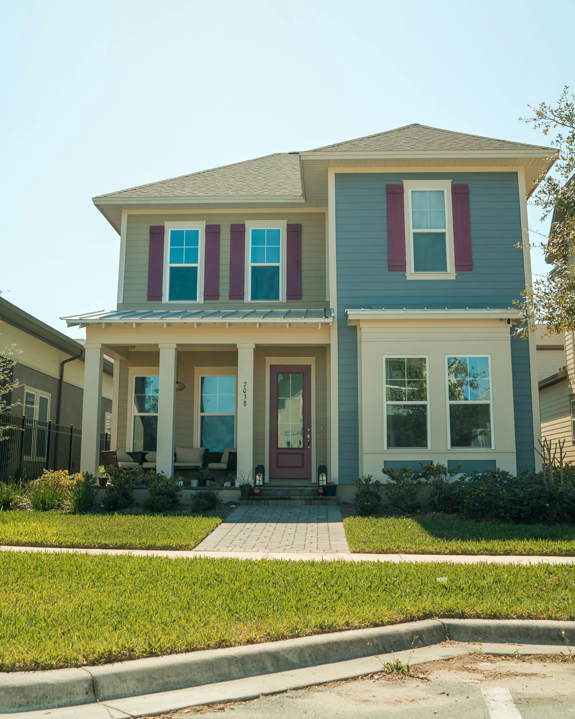 Exterior of a house after remodeling work